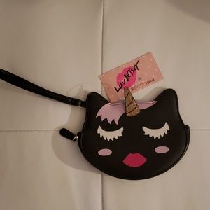 Betsey Johnson Unicorn Cat Wristlet.